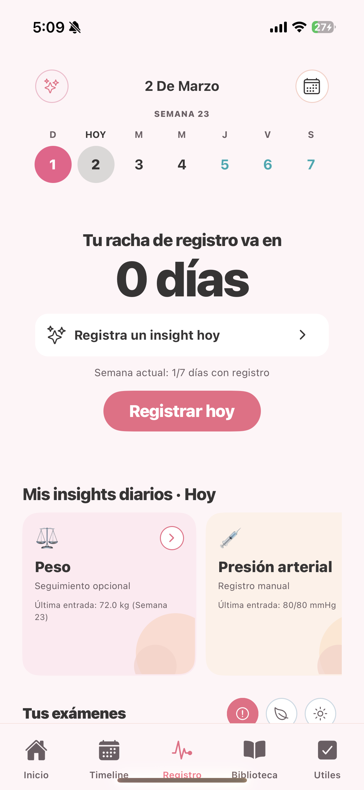 Pantalla reciente de Nido 1