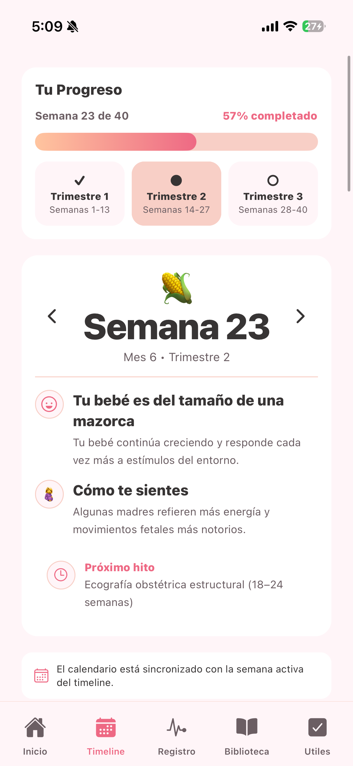 Pantalla reciente de Nido 2